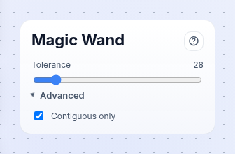 Magic Wand panel with Tolerance, and under Advanced: Contiguous only