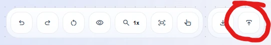 Editor export and submission action buttons